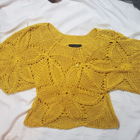 Lumiere Yellow Floral Knit Sweater - Picture 2 of 8